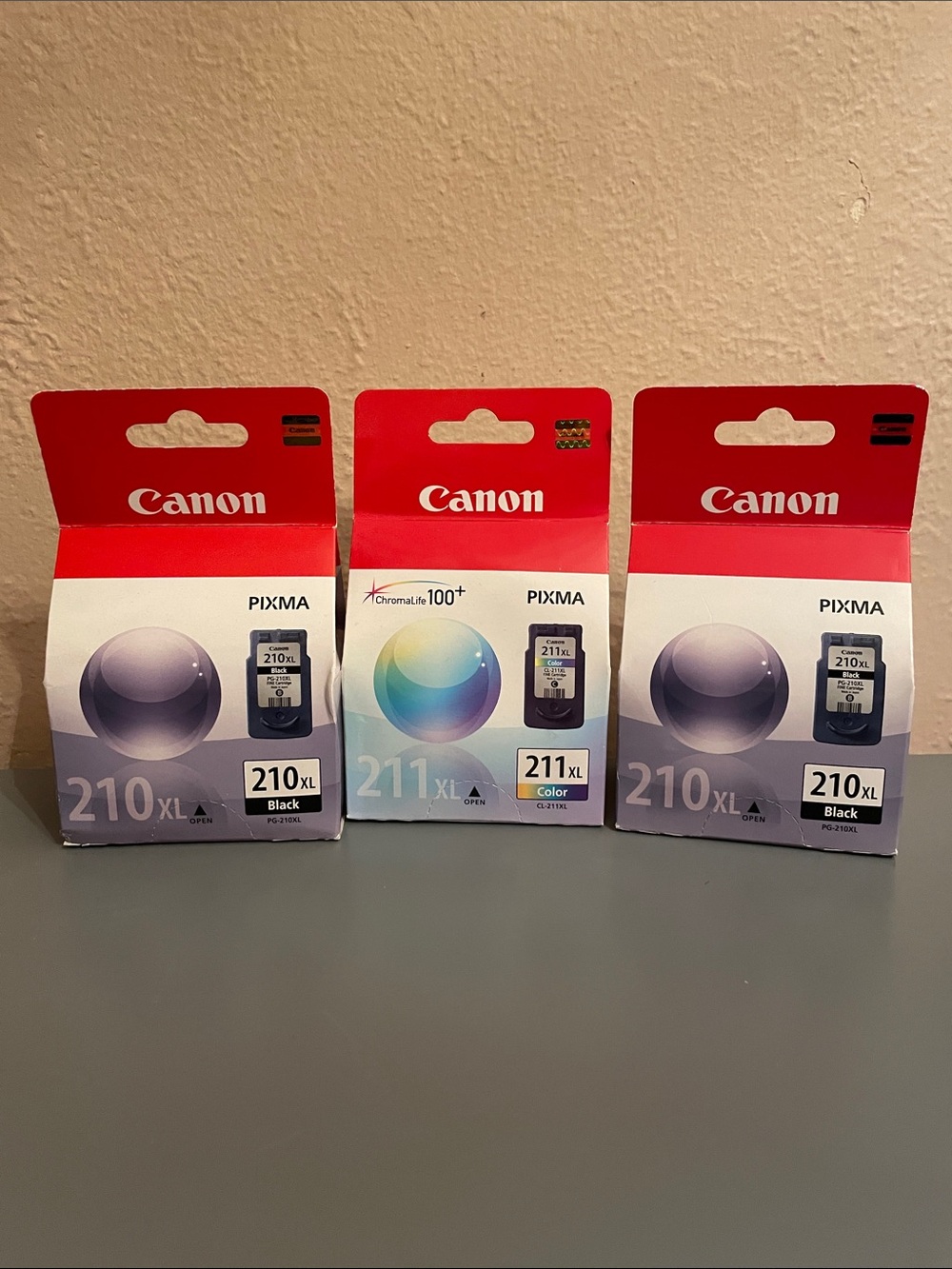 Canon 210XL Black & 211XL Color Printer Ink New In Package